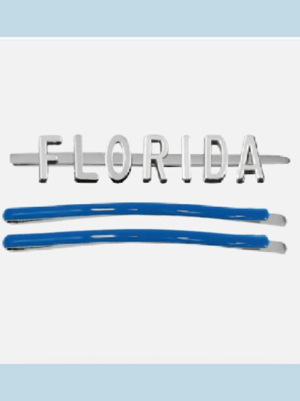 University of Florida Gators Hair Bling 3 Bobby Pins Set Silver Navy Blue NEW